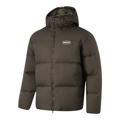 李宁正品反伍BADFIVE男子防泼水轻盈保暖运动连帽羽绒服AYMU197-3