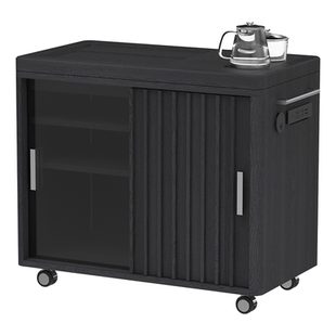 有序茶水柜轻奢高级感乌金茶盘茶几客厅家用小户型实木阳台小茶桌