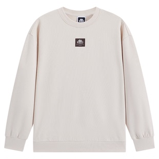 Kappa卡帕背靠背圆领运动卫衣女新款休闲纯棉针织套头衫上衣男潮