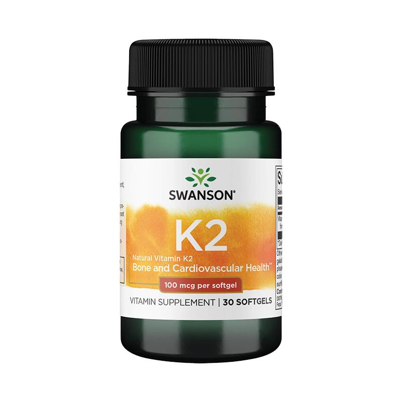 Swanson斯旺森天然维生素K2软胶囊MK7高活性非片成人正品官方旗舰