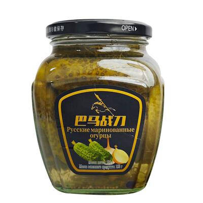 俄罗斯进口八马战刀酸黄瓜即食乳黄瓜罐头下酒菜俄式腌青瓜越南产