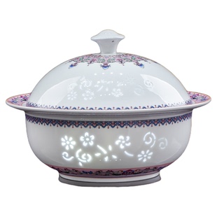 景德镇玲珑瓷餐具珐琅彩高白瓷碗盘碟勺子高档玲珑瓷乔迁散件DIY