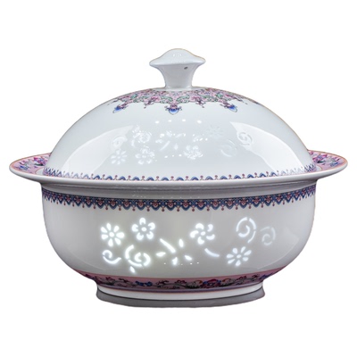 鹏博DIY散件珐琅彩高白瓷碗盘碟