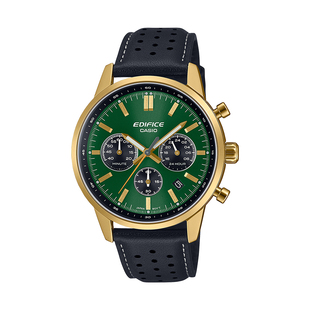 卡西欧2025新款男款EDIFICE复古休闲商务防水指针三眼手表EFR-575