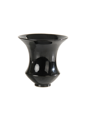 黑色亮光陶瓷花瓶侘寂中古摆件