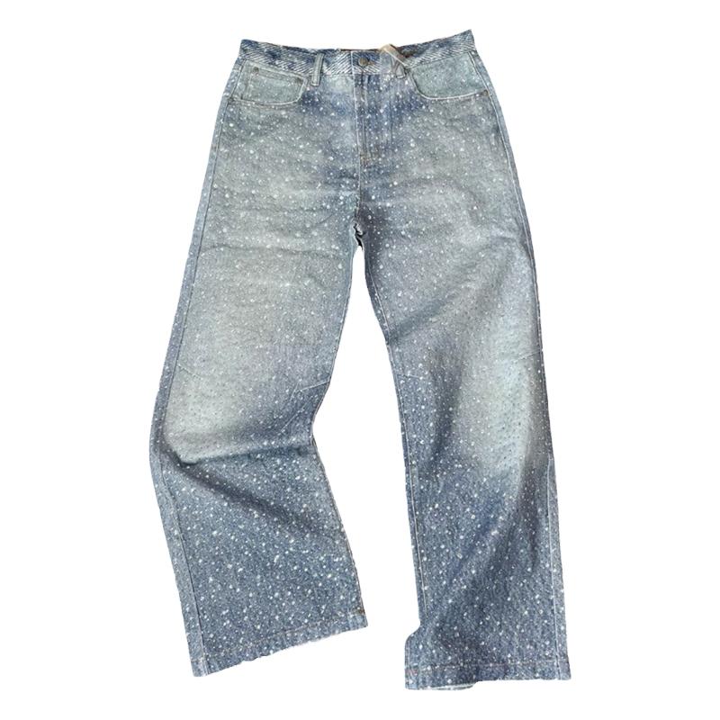 Borc 24SS 3D Printed Full Diamond Jeans 立体印花满钻牛仔裤