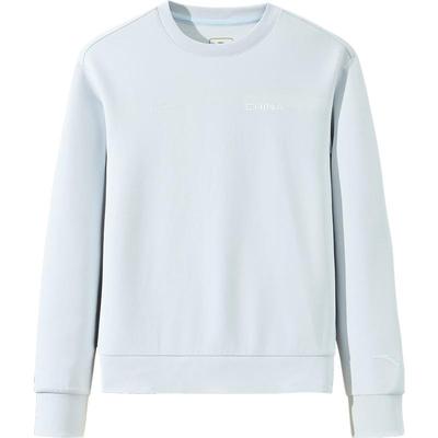 安踏女加绒套头衫百搭卫衣