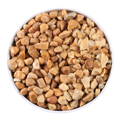 资蟾黄色石子洗米石园艺胶粘石子