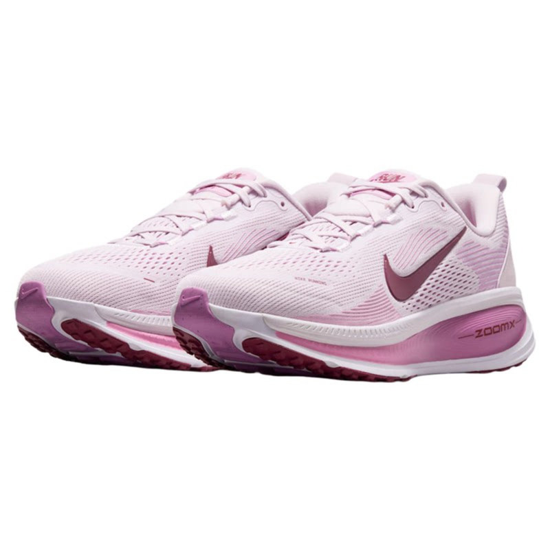 Nike耐克迈柔女鞋紫粉白VOMERO 18缓震透气休闲跑步鞋HM6804-500