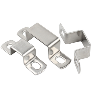 304不锈钢卡箍方形卡方管卡扣骑马卡方型抱箍几字直角支架u型管卡