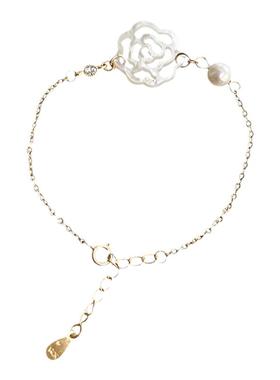 法式镂空贝壳玫瑰花手链