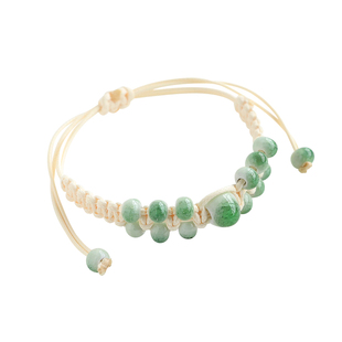 景德镇陶瓷串珠手链女小清新冰裂釉编织手绳古风气质百搭显白手串