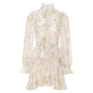 sincethen 法式度假连衣裙杏色小众短款裙子碎花裙短裙女春季新款