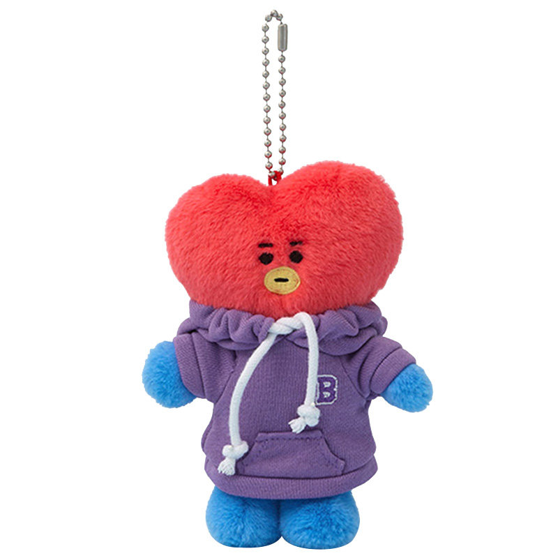 BT21防弹少年团BASIC PETIT毛绒钥匙扣包挂件可爱卫衣玩偶挂饰
