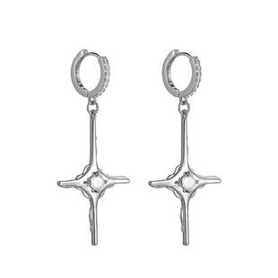 VOYAGE高级十字架耳环耳圈女小众设计感独特耳钉轻奢气质耳扣耳饰