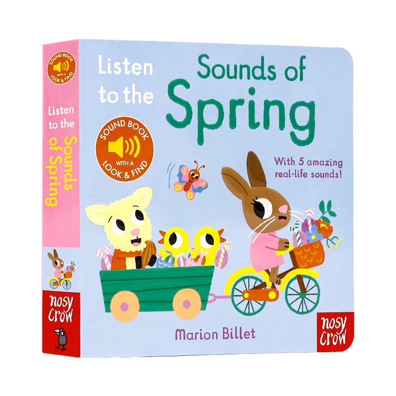 我的小小音乐厅触摸发声书系列 春天的声音 英文原版绘本 Listen to the Sounds of Spring 亲子共读幼儿童乐感启蒙早教音乐纸板书
