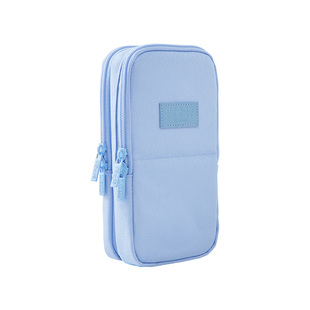 三年二班 新款磁吸可立式笔袋大容量多层分区简约笔袋学生用可磁吸多功能文具盒不撞款文具收纳袋铅笔袋笔筒