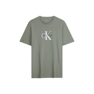 CK Jeans26春夏男女情侣休闲通勤字母印花纯棉圆领内搭短袖T恤