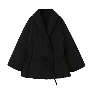 COMMON VALUE「 龛 Niche 」高蓬白鸭绒羽绒服绑带式极简宽松外套