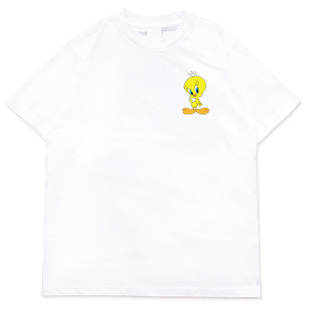 Shuttle翠儿崔弟傻大猫卡通短袖T恤tshirt崔迪情侣装ins风个性