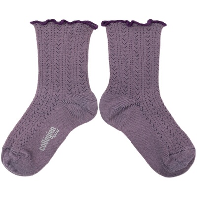 Collegien儿童生菜叶卷边羊毛袜