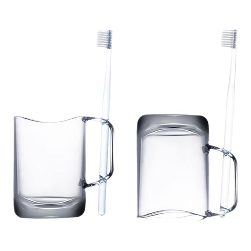 把手可放牙刷透明洗漱牙刷杯