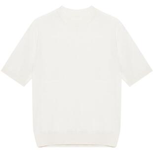 ERDOS 丝棉混纺T恤夏款男装白色薄短袖上衣舒适透气