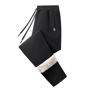 棉裤男款冬季加绒加厚男士冲锋裤东北老年人外穿羊羔绒保暖裤子男