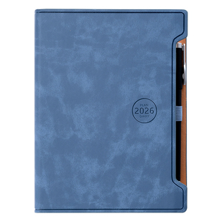 a5带笔插笔记本2026年新款手帐本日记本本子B5商务办公工作记事本25k会议记录本16k记账本a6小本子横线本定制