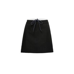 RODERIC WONG2025夏季简约高级撞色搭片短裙半身裙淡人穿搭