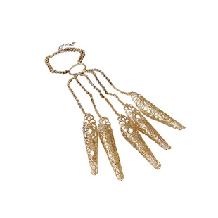 万圣节配饰异域风镂空护甲指甲套手链手背链饰品道具指甲链手饰女