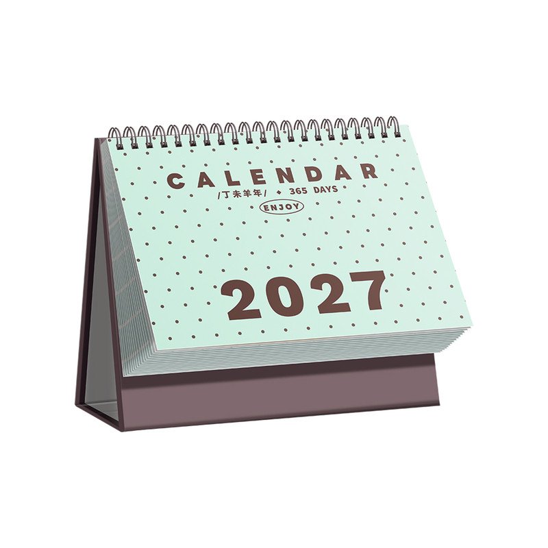 【羊年新款】2027年台历波点日历