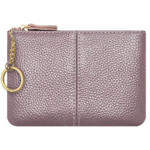 双拉链真皮零钱包女男牛皮小钱包驾驶证卡包钥匙包硬币耳机收纳包