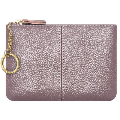 真皮双拉零钱包可放驾照