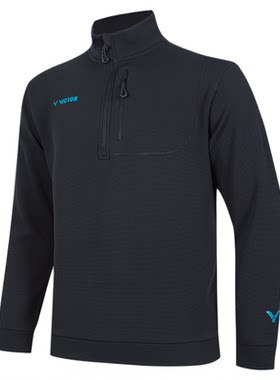 2026秋冬新victor胜利羽毛球服威克多男女针织立领卫衣长袖T55018