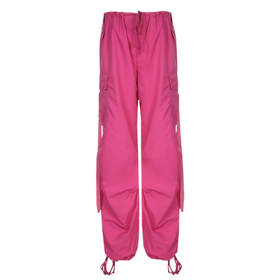 抽绳美式街头飘带工装裤