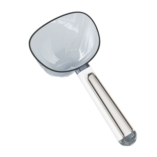 舀米勺多功能挖面粉奶粉米粉勺子家用塑料长柄带夹量勺米面舀猫粮