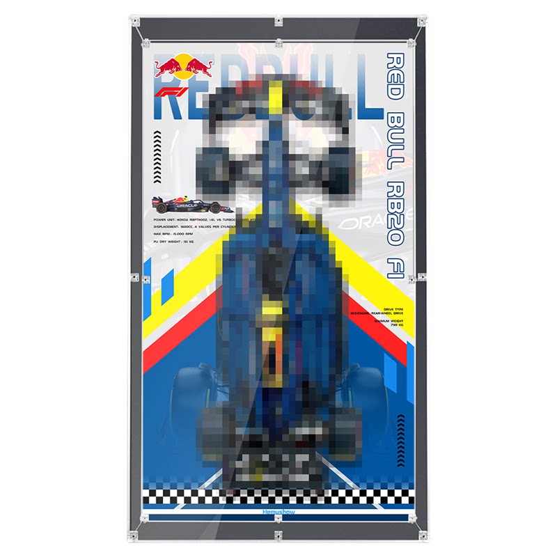 盒沐箱储红牛F1亚克力上墙展示盒