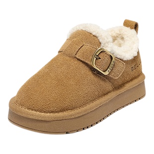 百丽童鞋女童雪地靴2025冬季新款加绒保暖棉鞋儿童勃肯鞋男童棉靴