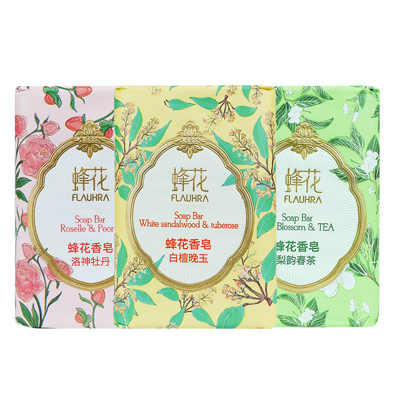 【新品特惠】上海蜂花香氛精油檀香皂梨韵春茶淡雅洁面洗澡脸沐浴
