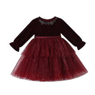 女童秋冬裙子儿童装连衣裙冬装小女孩新年衣服冬季公主裙2025新款