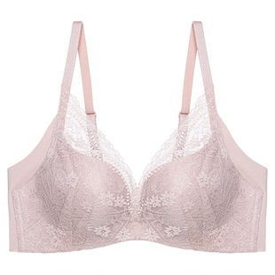 爱慕官方内衣女专柜正品大码大胸显小性感蕾丝薄款夏季高端文胸