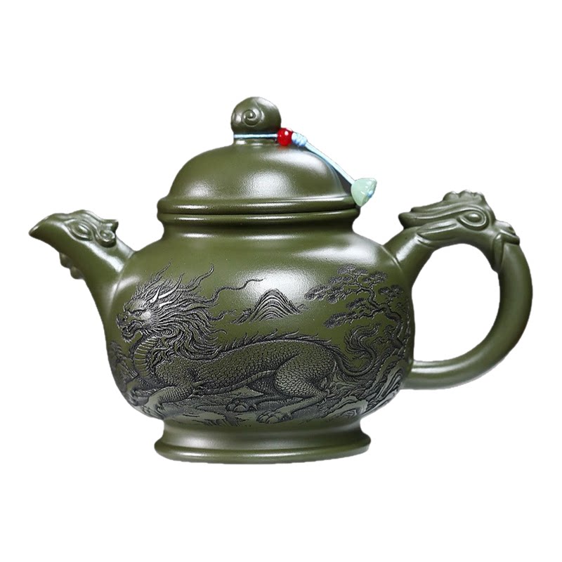 宜兴紫砂壶纯手工原矿绿泥茶壶