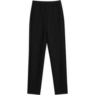 YINER音儿女装冬季松弛感锥形通勤风长款弹力休闲裤