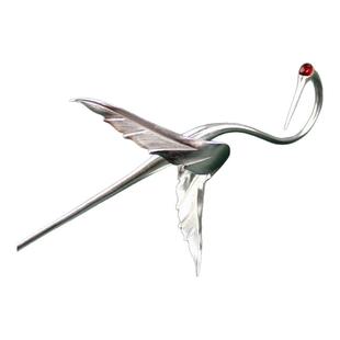 三千鸦杀傅九云大人同款纯银仙鹤簪发簪盘发汉服头饰听白手作