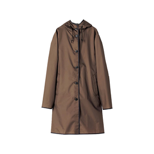 wpc风雨衣户外冲锋衣透气轻薄时尚复古简约防水防风风衣长款女