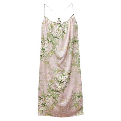 棉绸夏季性感美背大码吊带睡裙女