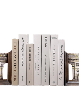 跨境凯旋门书挡装饰摆件复古做旧建筑雕塑客厅电视柜办公室书立架