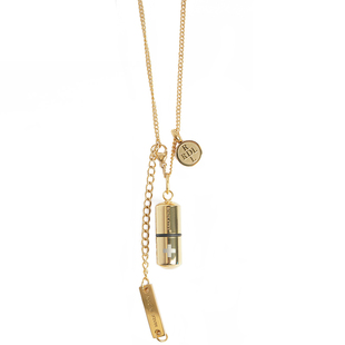 ROADLATIVE原创设计国潮牌新品金色药丸项链男女创意礼物可调节