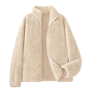 都市丽人摇粒绒外套女秋冬2025新款毛绒绒穿搭加绒加厚开衫上衣Y